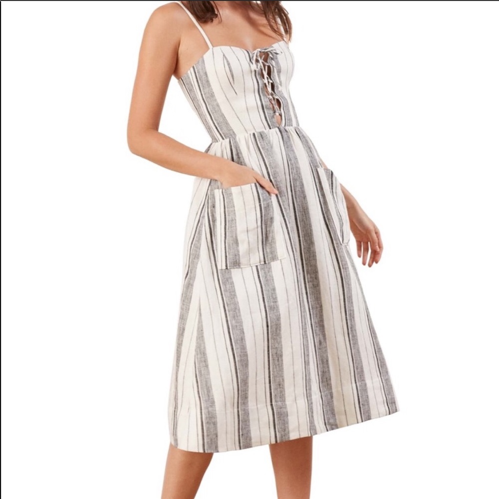 Reformation linen Ellen midi dress